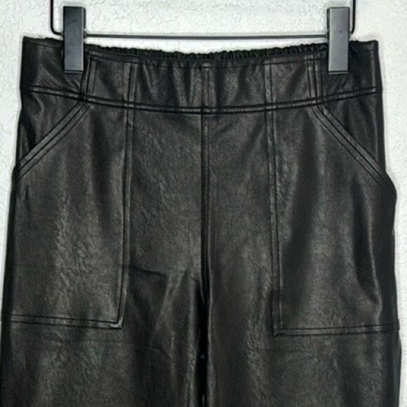 New Spanx Leather Like Jogger Black Large - Picture 4 of 15